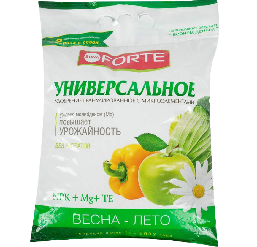 Удобрение Универсальное с микроэлементами 4,5 кг весна-лето Bona Forte 